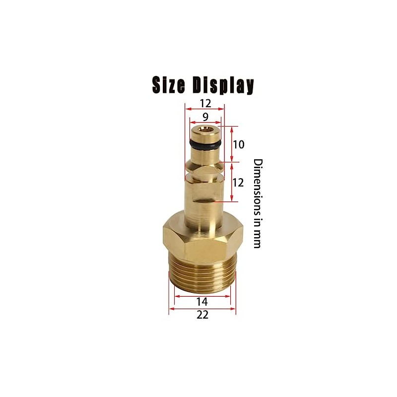LALOCAPEYO Pressure Adapter Set M22 Quick Connect Kit for High
