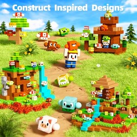 GobiDex 108PCS Magnetic Building Blocks for Kids with Rotatable Figures and Animals, Magnetic Blocks STME Game for Boys and Girls, Magnetic Blocks Toys for Christmas and Birthday Gifts for Ages 3-12