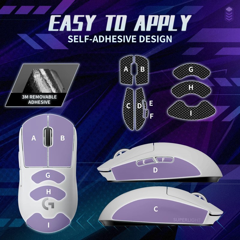 TALONGAMES Mouse Grip Tape for Logicool G PRO X Superlight/Superlight