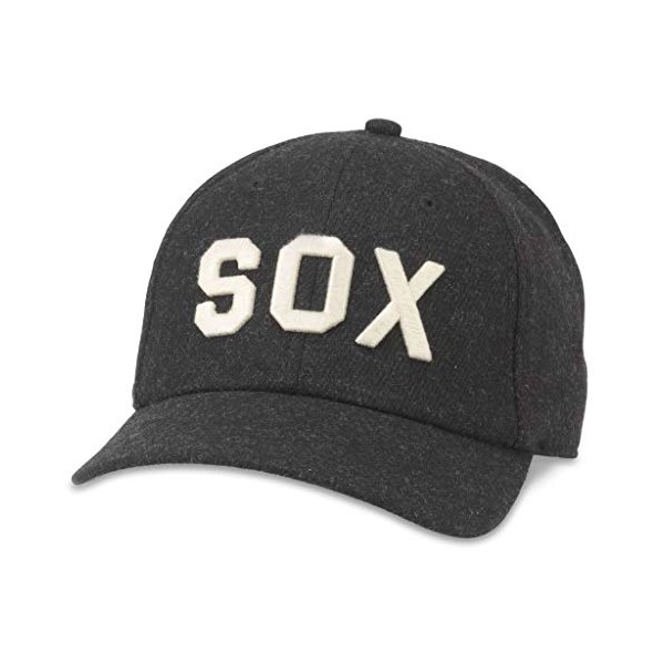 AMERICAN NEEDLE Archive Legend Baltimore Black Sox Vintage Baseball Negro League Buckle Strap Dad Hat (21005A-BBS-BLK)