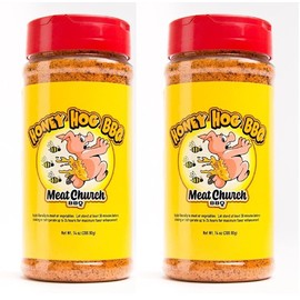 Meat Church BBQ Rub Combo: Two Bottles of Honey Hog (14 oz) BBQ Rub and Seasoning for Meat and Vegetables, Gluten Free, Total of 28 Ounces
