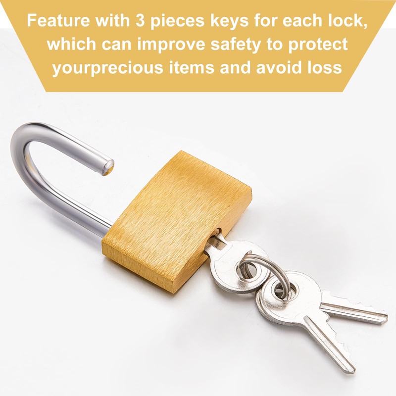 Kenning 16 Pcs Solid Keyed Alike Padlocks 0.98" Solid Brass