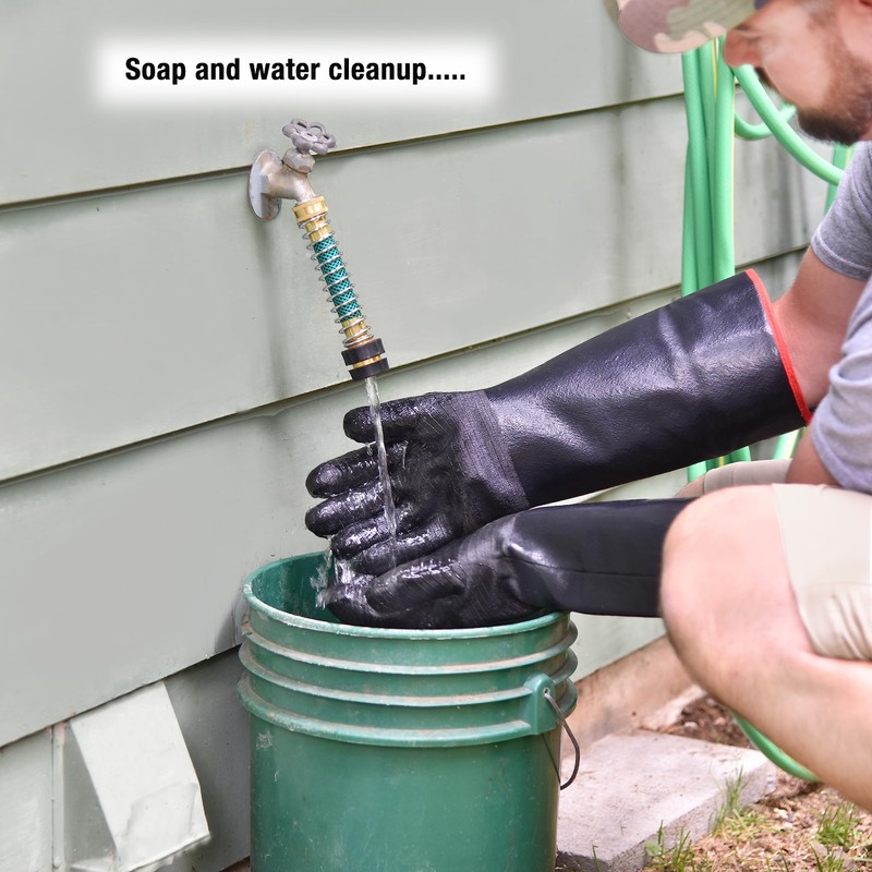 BBQ Grilling Gloves - 932 °F (18 inch) Black