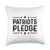 Patriots Pledge Shirt Patriots Pledge Throw Pillow, 18x18, Multicolor