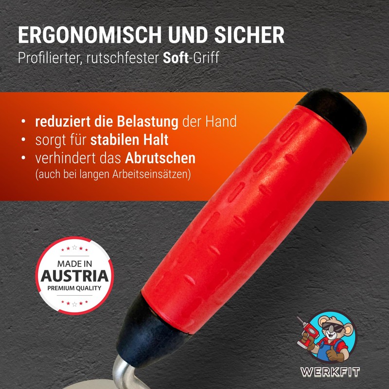 WERKFIT Professional Plasterer's Trowel Made of Stainless Steel 120 mm