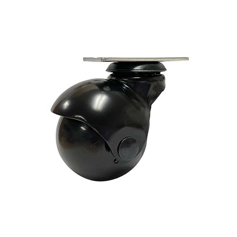Ball Casters Black 2 Inch, Black Hooded, 360 Degree Swivel