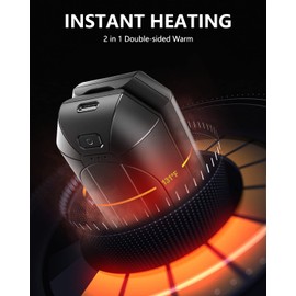 Dnaleao Hand Warmers Rechargeable, Dnaleao 2 Pack 4000mAh Electric Portable Pocket Heater, Heat Therapy Great for Outdoors, Hunting, Golf, Camping, Warm Gifts（Black）