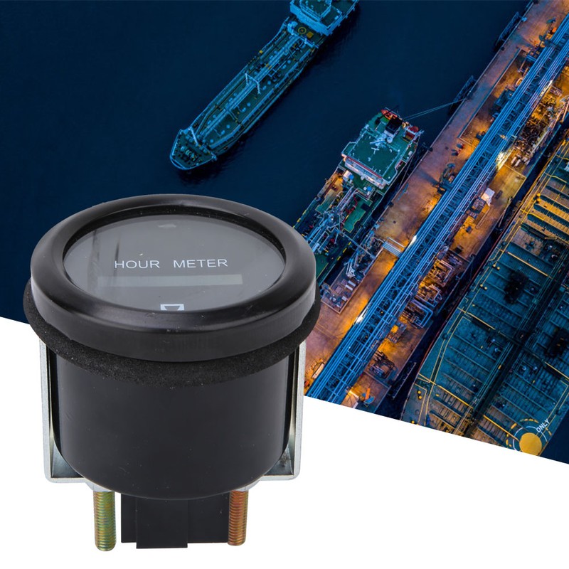 Waterproof Indicator Light Hour Meter for Engineering Vehicle Generator 0-99999.9