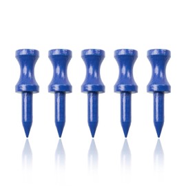 ECADDIE Blue Castle Bamboo Golf Tees 39mm (50 pack) - Durable Eco-Friendly for Hybrids & Woods