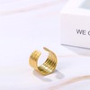 Oidea Gold Chunky Rings for Women: Minimalist Sun Rays Pattern