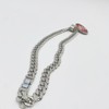 (S F) Oil Drip Pendant Necklace Cuban Chain Choke Chain