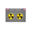 TheStickySide x2 Nuke Radio Active Sticker Decal - Distressed Radiation