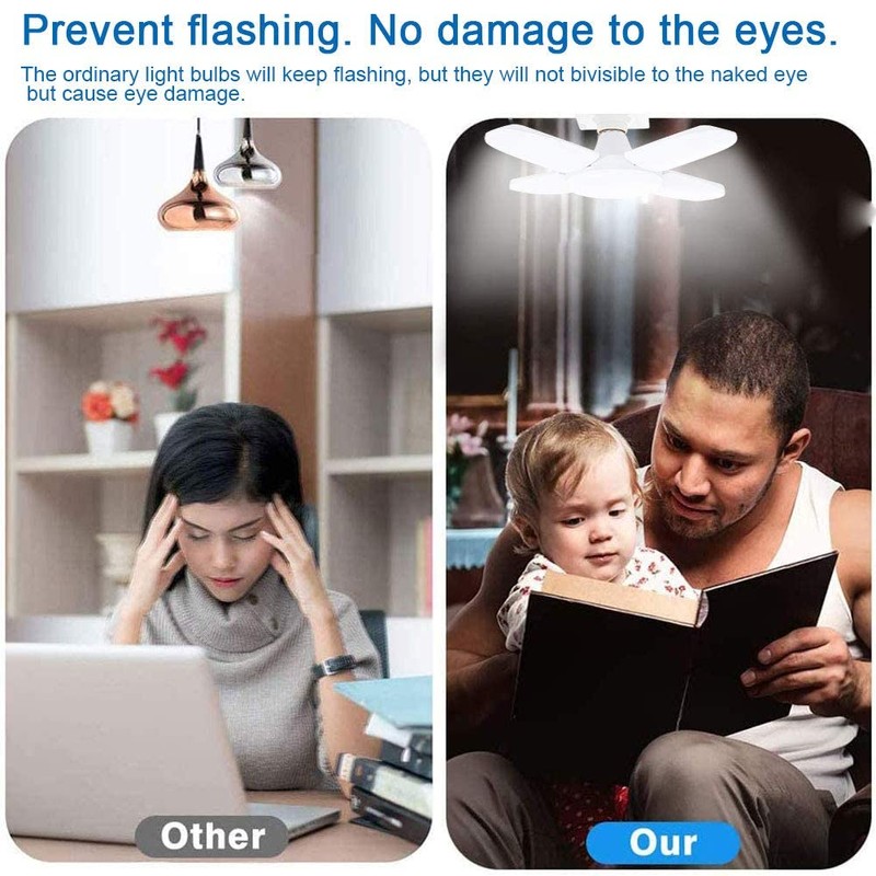 LED Garage Light B22 Deformable 60W, Workshop Ceiling Lighting BC