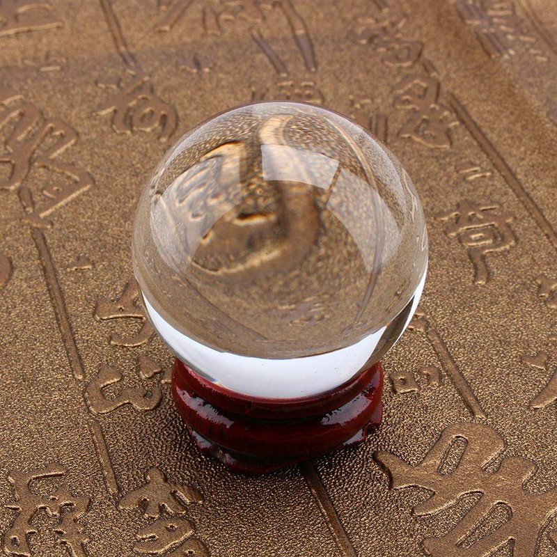 AUNMAS Crystal Sphere, Asian Rare Quartz Magic Crystal Ball 40Mm