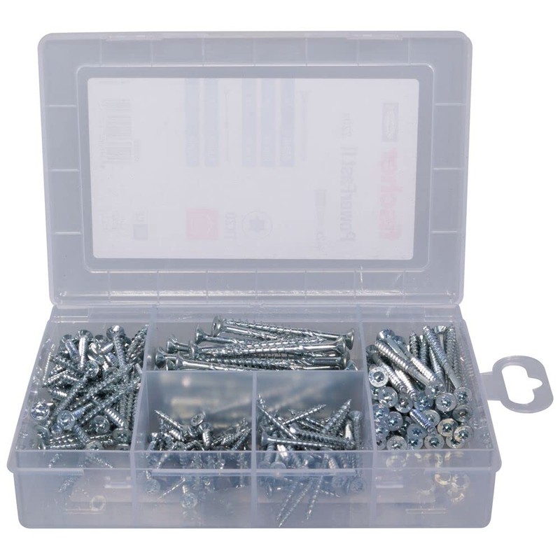 fischer Meister-Box PowerFast II Chipboard Screw, Presorted Assortment Box with