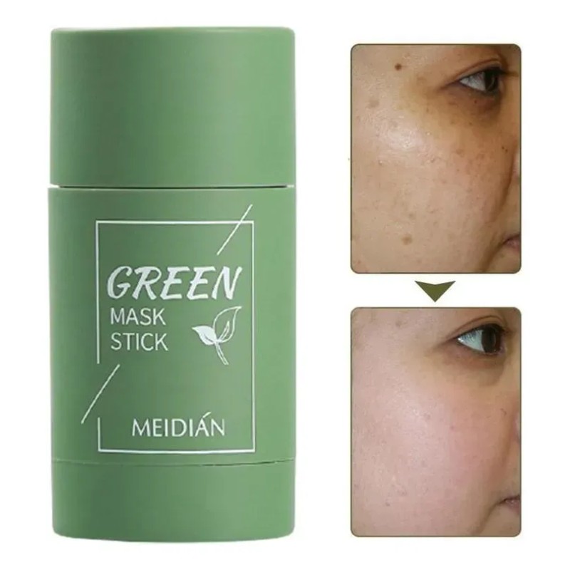 Mascarilla Facial En Barra Té Verde Limpiadora Meidian Todo Tipo