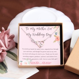 BEKECH To My Mother Necklace Mother Gift Wedding Jewelry Appreciation Gift To My Mother On My Wedding Day (Rose gold)