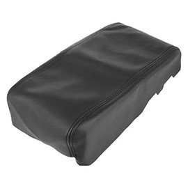 X AUTOHAUX Center Console Lid Armrest Cover Pad Replacement Microfiber Leather Black for Dodge Charger 2008-2010 Armrest Lid Not Included