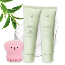 2 Pcs Purifying Exfoliating Gel - Refreshing Exfoliating Gel for Face Deep Cleansing - Face Exf oliant - Exfoliante Facial Scrub to Whitehead Remover for Fa ce - for All Skin Types for Fa ce & Body