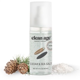 Clean Age - Aluminum Free Deodorant & Body Spray for Whole Body - Cedar 4oz - Clean Deodorant and Body Spray for Teen Boys and Girls - With AHA Fights Body Acne-Formula Specific Body Spray for Teens
