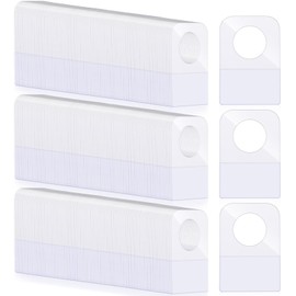900Pcs Self Adhesive Card Hanging Tabs, Plastic Round Hole Sticky Hang Tabs Clear Heavy Duty Hanging Tabs for Store Retail, Small Sale Items, Cards Hanging Display (1.5x1.1 Inch)
