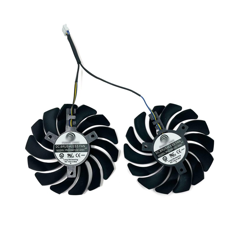 KIKIFAN 2pcs 87mm PLD09210S12HH 1660 Super GPU Fan for MSI