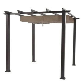 Garden Winds Custom Fit Replacement Canopy Top Cover Compatible with The Meritmoor 9x9 Pergola - Classic Sand Beige, Riplock 350