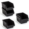 Set of 5 ERGO-Box L black storage bin for workshop