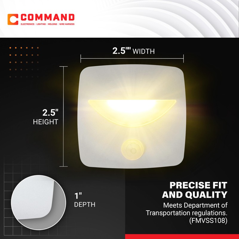 Command Electronics 12V LED Motion Activated Step Light – Surface