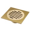 WDONAY 4 Inch Square Shower Drain, Brass Floor Drain Cover,