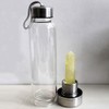 HINATAA Crystal Water Bottle, Removable Healing Natural Quartz Water Bottle,