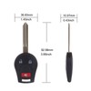 KEYALL 1 Pack 3 Buttons Remote Control Car Key Fob