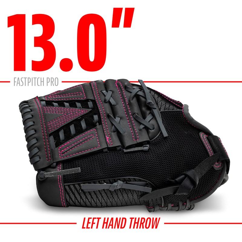 Franklin Sports Pro Series Fastpitch Softball Guantes, Rosado, 33.02cm (13'')