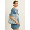 Jeelow Plaid Canvas Shoulder Bag for Women with Snap Closure,