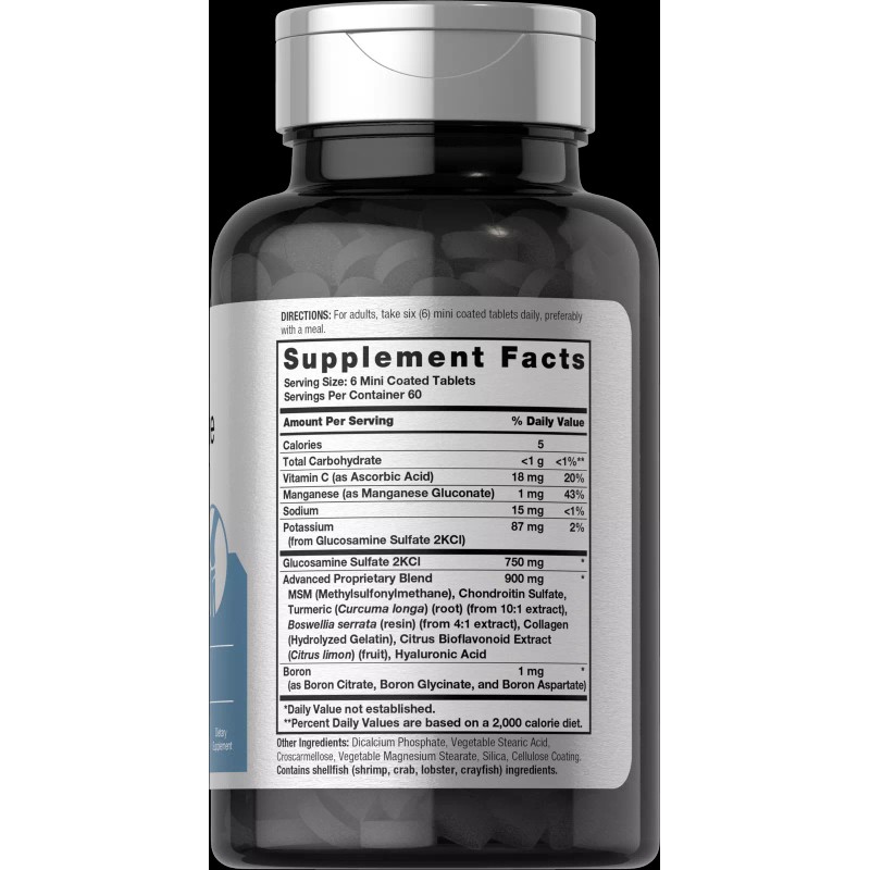 Horbäach Glucosamine Chondroitin MSM Plus Turmeric | 360 Tablets |