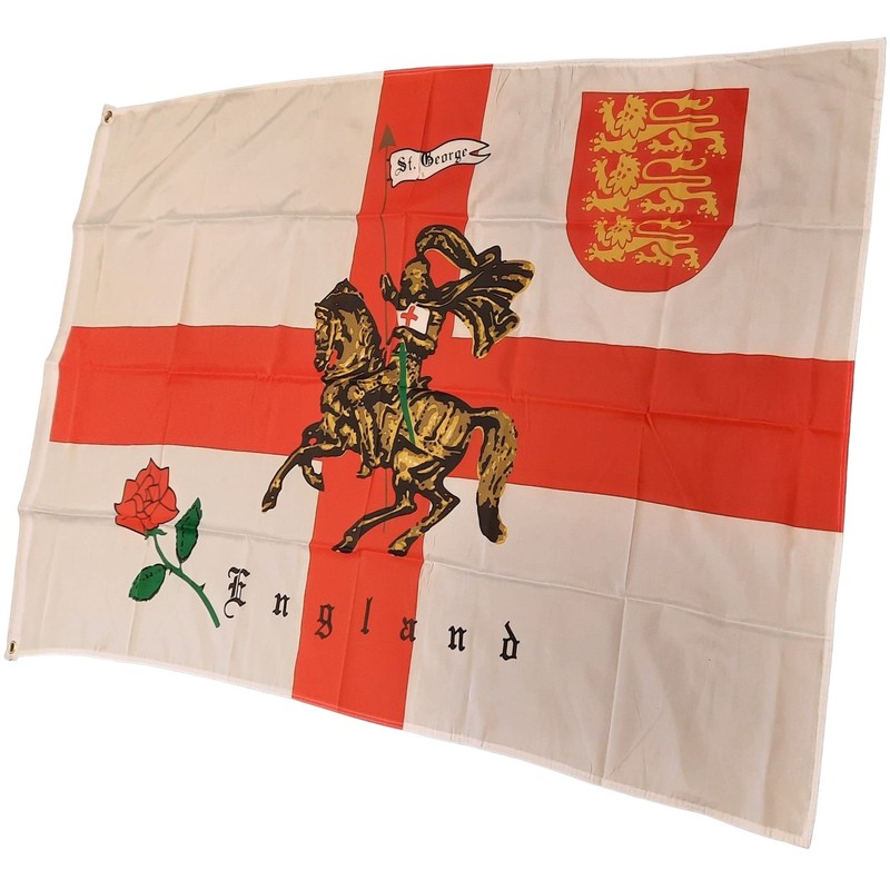 England & Rose Lion Flag 3ft x 2ft 75d Premium