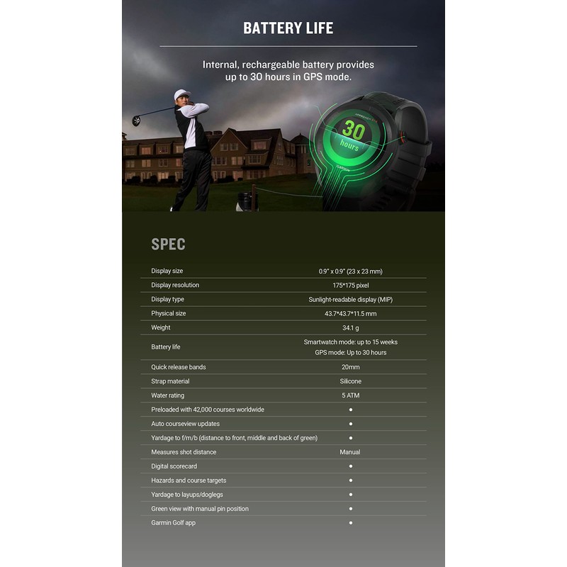 Garmin 010-02472-20 Golf Navi GPS Approach S12 Black