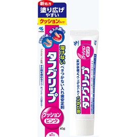タフグリップ クッション ピンク 入れ歯安定剤(総入れ歯・部分入れ歯) 40g 小林製薬