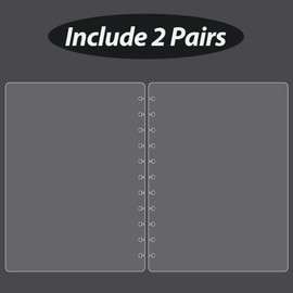 ITSYHPRO Letter Discbound Notebook PP Covers(2 Set/ 4 PCS) Compatible with Circa Arc TUL and Happy Planner(Super Clear,Letter)