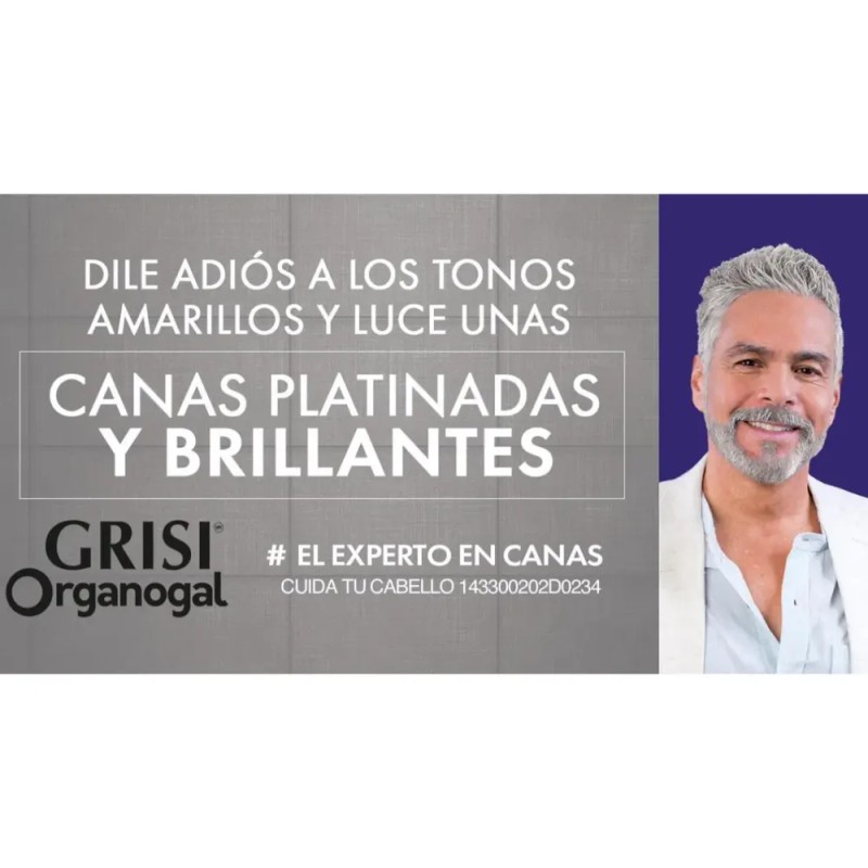 Shampoo Organogal Silver Canas Platinadas Grisi 2 Pzs 400ml
