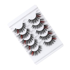 Outanaya 5pairs Fake Lashes Makeup Eyelashes for Natural Look Wispy Curl Design for Parties Cosplay and Everyday Wear