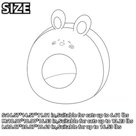 Animal Design Pet Bed Cat Dog Bed for Indoor Cats Pet Tent Cave with Removable Cushion Plush Half-Enclosed Warm House for Cats Small Dogs Kitten Puppy Sleeping (Rabbits,Medium)