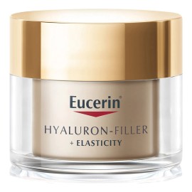 Eucerin Hyaluron-Filler + Elasticity Crema Facial de Noche Antiarrugas, 50 ml