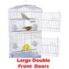 Mcage Large Portable Flight Bird Hanging Travel Cage with Toys