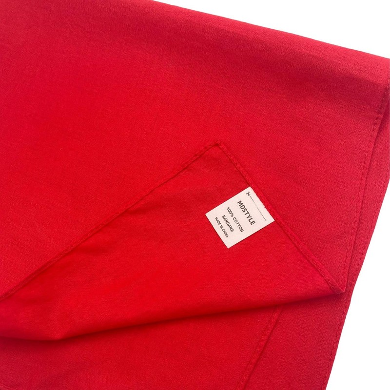 MDSTYLE 100% Cotton Solid Color Bandana for Men & Women