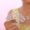 JWICOS Mini Crystal Hair Comb Silver Small Crystal Comb Headband
