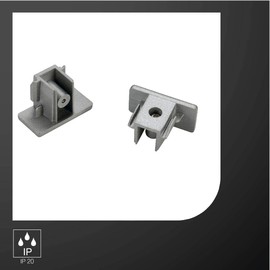 SLV End caps for 1-Phase high Voltage Track/Grey