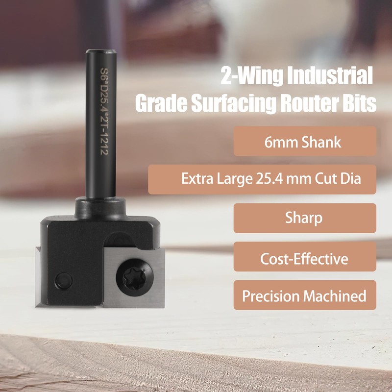 Face Milling Cutter, 6 mm Shaft, 25.4 mm Cutting Diameter,