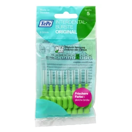 TEPE Interdental Brush Original Green (ISO size 5: 0.8mm) / for a simple and thorough cleaning of the interdental spaces / 1 x 8 interdental brushes