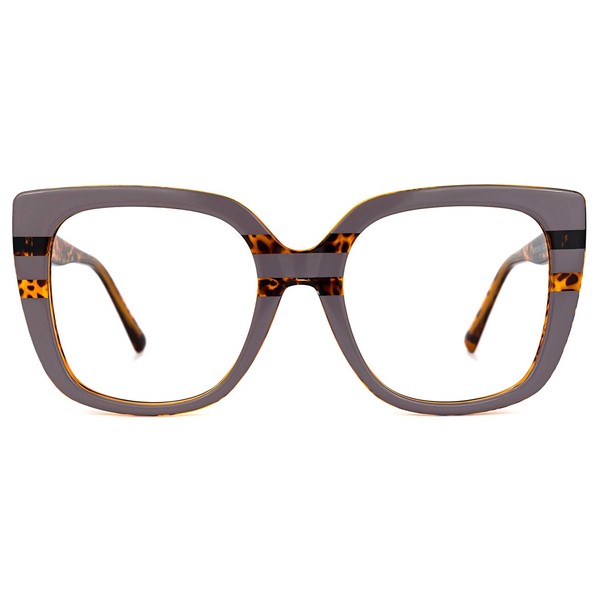 Zeelool Readers Stylish Oversized Square Reading Glasses Blue Light Blocking